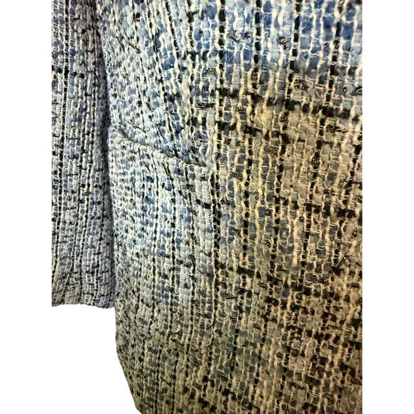 Karl Lagerfeld Paris Blue Tweed Button-Front Jacket Women’s Size 2 - Picture 6 of 9